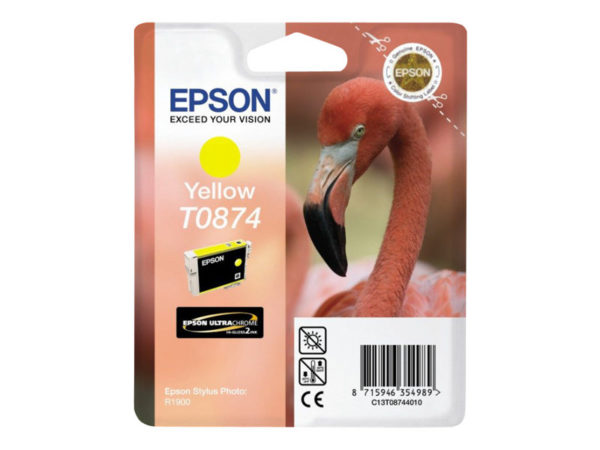 Epson T0874 - Print cartridge - 1 x yellow