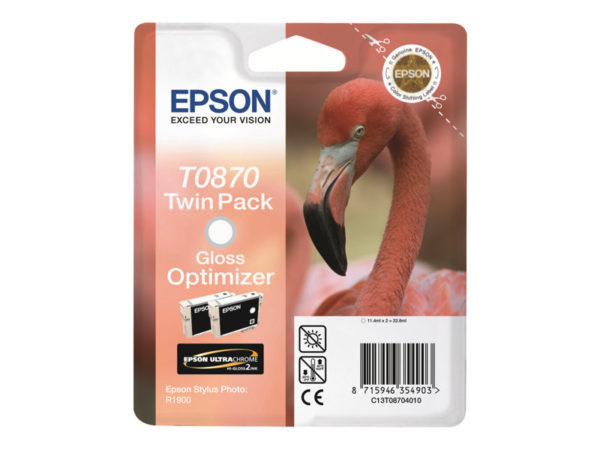 Epson T0870 - Ink optimizer cartridge - 2 x glossy