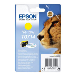 Epson T0714 - Print cartridge - 1 x yellow