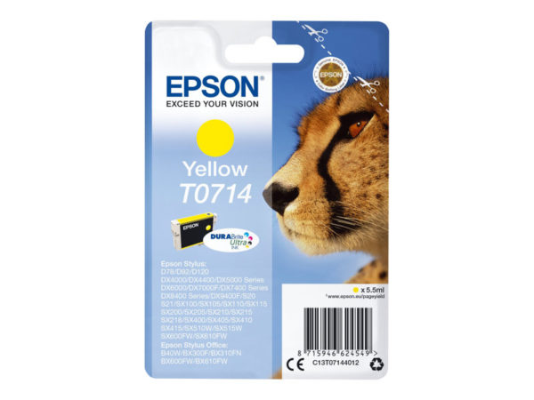 Epson T0714 - Print cartridge - 1 x yellow