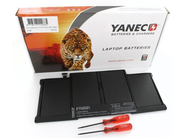 Yanec Laptop 7200mah Battery Mac Book Air 13 inch A1377 1405 1496